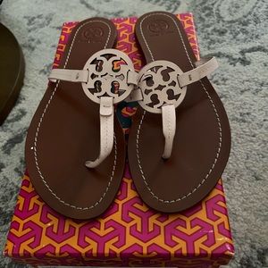 Tory Burch Gabriel Flat Flip Flops Light Pink Size 9 Like Miller Sandals
